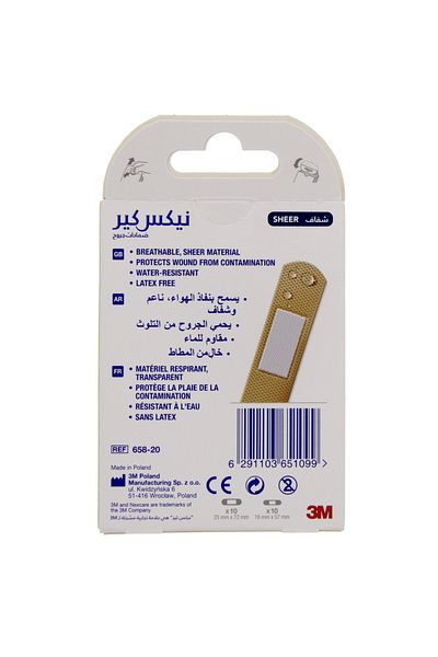 Nexcare Bandage Sheer Assorted 20pcs