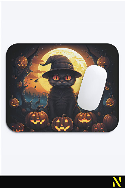 nilizma Mousepad ergonomic cu tematică de Halloween, cu bază anti-alunecare, pentru uz casnic și la birou.