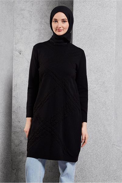 Alvina Πλεκτό Hijab Tunic - 44906
