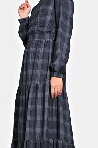 Alvina EKOSE DESEN KEMERLİ ELBİSE 40179