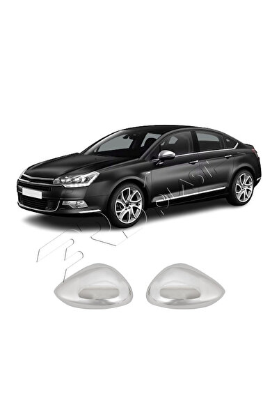 ServetDizaynOto Citroen C5 Uyumlu 2008-2015 Krom Ayna Kapağı 2 Parça Paslanma...