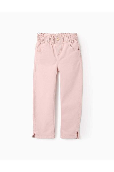 Ziddy Paperbag Trousers for girls, pink