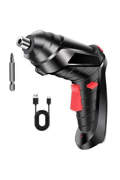 Velixo Cordless Electric Screwdriver, LED Light, 2 Modes, 1800mAh, 250 RPM, for Screwing/Unscrewing