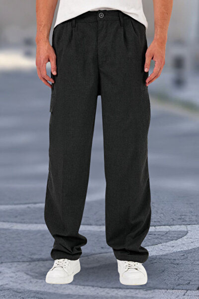 CMZ COLLECTİON Men's Classic Cut Serj Fabric Pants – Navy Blue |   Gray |   S...