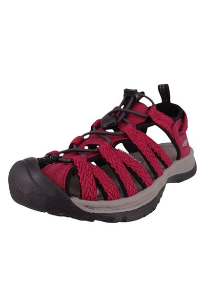 Keen Damen Trekking Sandalen Sandalen Wanderschuhe Whisper 1030554 Rot Beaujolais/Black Polyester mit EV