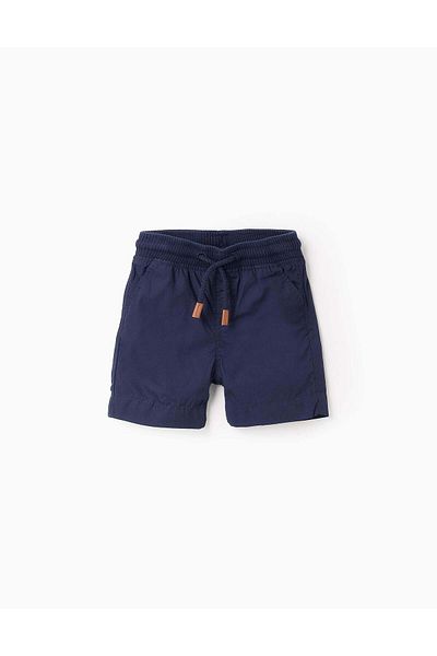 Ziddy Poplin Shorts for Baby Boys, Dark Blue