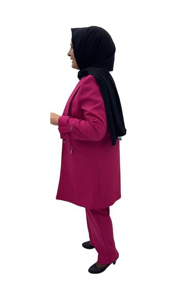 Sevda Kılınç Plus Size Double Crepe Suit
