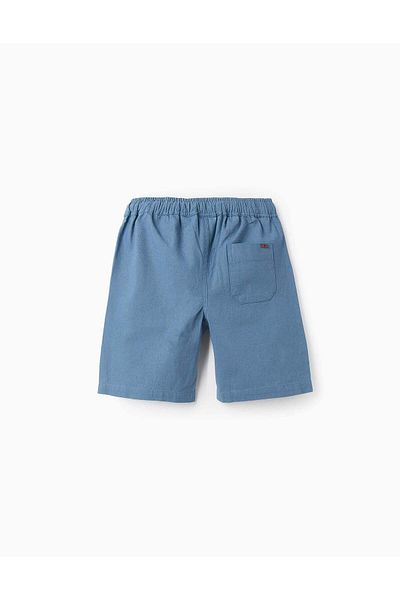 Ziddy Cotton and Linen Shorts for Boys 'Midi', Blue