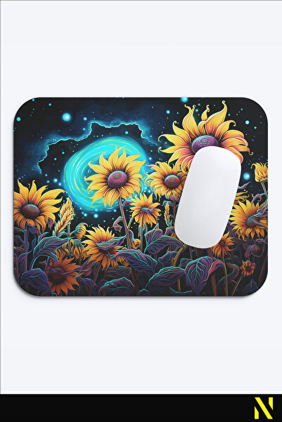 nilizma Mousepad ergonomic colorat cu model de floarea-soarelui, bază anti-al...
