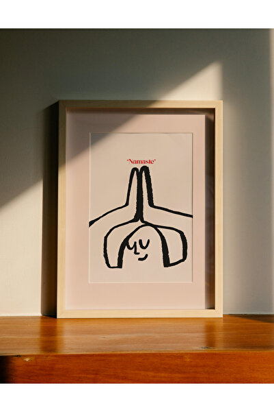 Sweetco Çerçevesiz Poster Namaste | Merhaba, Sana Eğilmek, NamasteKhushRaho Yoga Poster