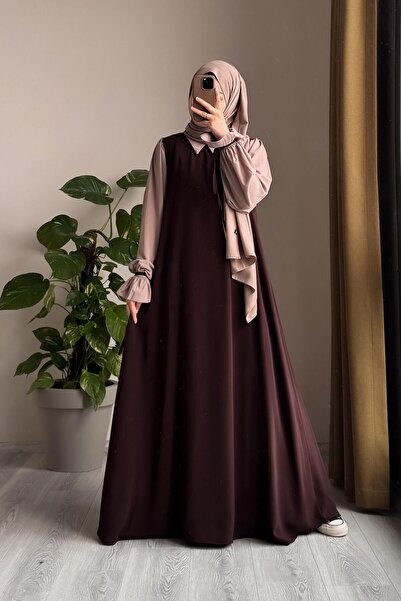 ANDE Ganimet Elbise- Acı kahve