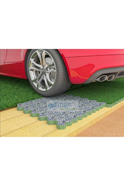 MGF PLAST Mgf Plastik Yeşil 20 adet = 5m² Çim Ve Çakıl Tutucu, Zemin Çakıl Iz...