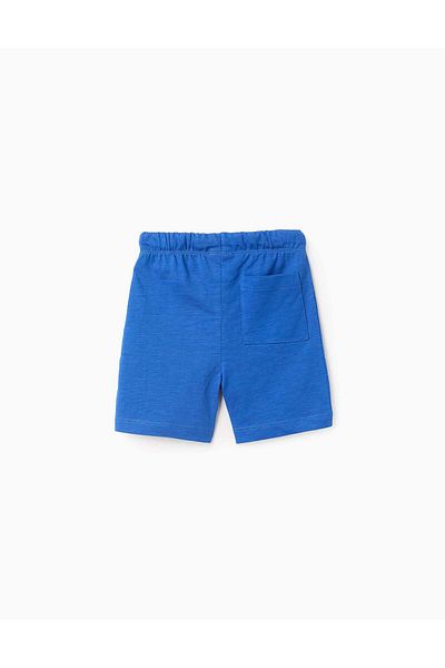 Ziddy Pack of 2 Cotton Jersey Shorts for Baby Boys, Blue/Yellow