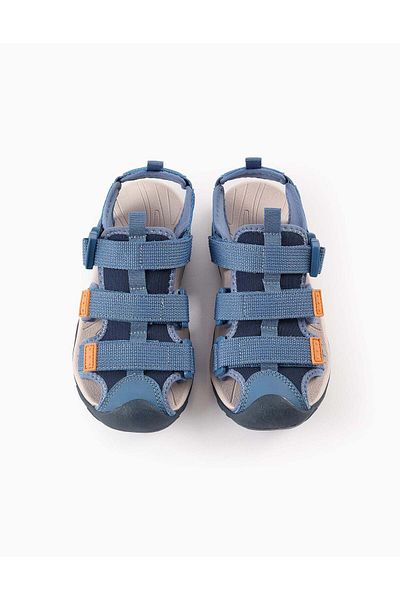 Ziddy Ultralight Sandals with Toe Cap for Boys, Blue