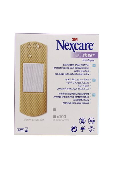 Nexcare Sheer Bandages 100pcs
