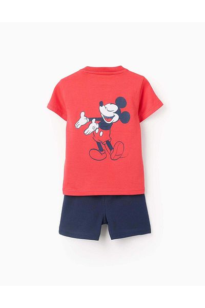 Ziddy T-shirt + Shorts for Baby Boys 'Mickey', Red/Blue