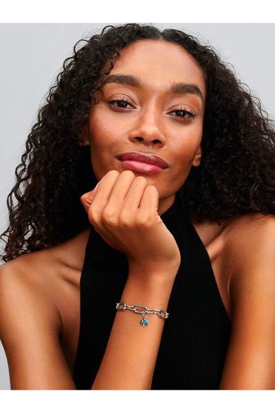 Pandora Turkuaz Renkli Fil Mini Sallantılı Charm