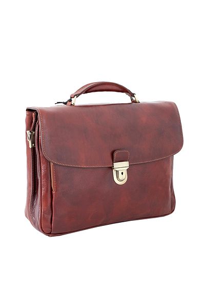 FASHION Servieta barbati pentru laptop din piele naturala vachetta, S163