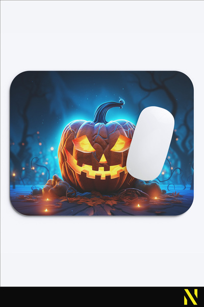 nilizma Ергономична подложка за мишка с мотив за Хелоуин и противоплъзгаща основа за дома и офиса