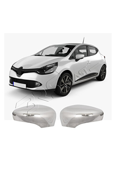Genel Markalar Renault Clio 4 Uyumlu 2012-2018 Krom Ayna Kapağı 2 Parça Pasla...