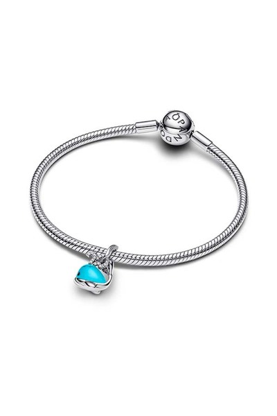 Pandora Turkuaz Renkli Balina Sallantılı Charm