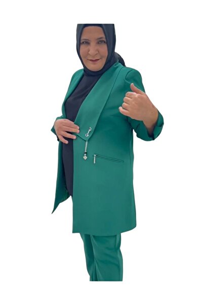 Sevda Kılınç Plus Size Double Crepe Suit