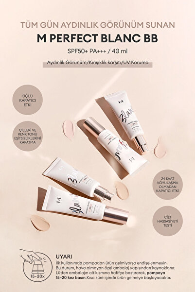 Missha Aydınlatıcı&ton Eşitleyici Çok Fonksiyonlu Bb Krem M Perfect Blanc Bb Spf50 /pa 21/vanilla