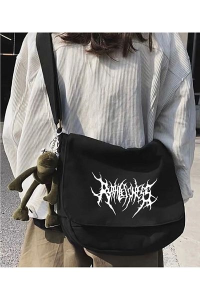 Toum Geantă unisex cu imprimeu gotic punk Harajuku