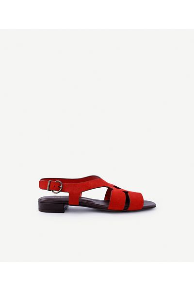 Yargıcı Leather Sandals with Cross Strap Detail