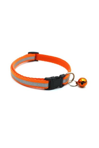 OEM Reflective collar for dogs and cats, with bell, adjustable 21-33 cm, orange