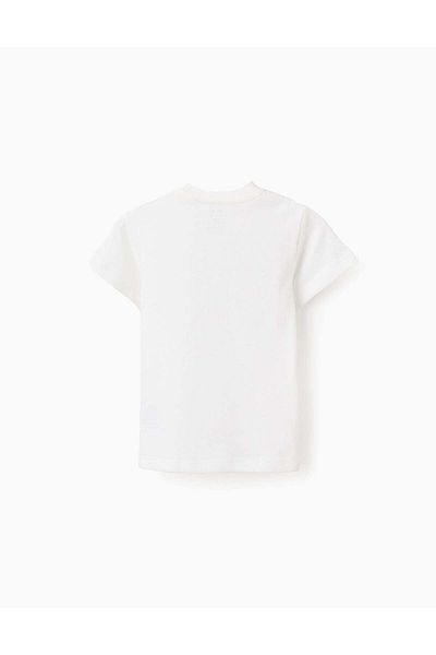 Ziddy Cotton T-shirt for Baby Boys 'Nothing is Invented', White