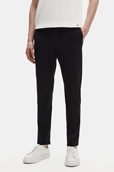 Tween Relaxed Fit Siyah Düz Chino Pantolon