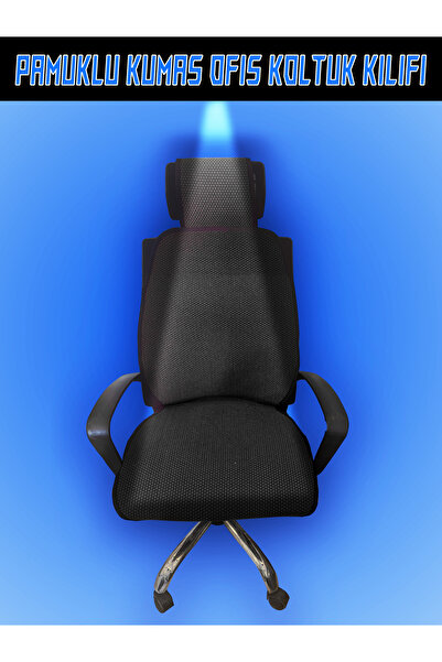 KONFORUM Ofis Koltuk Kılıfı Koltuk Örtüsü Pamuklu Terletmez Kumaş Gri