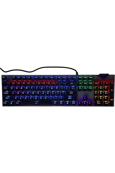 rexa Mechanical Gaming Keyboard, Ergonomic USB Keyboard Black