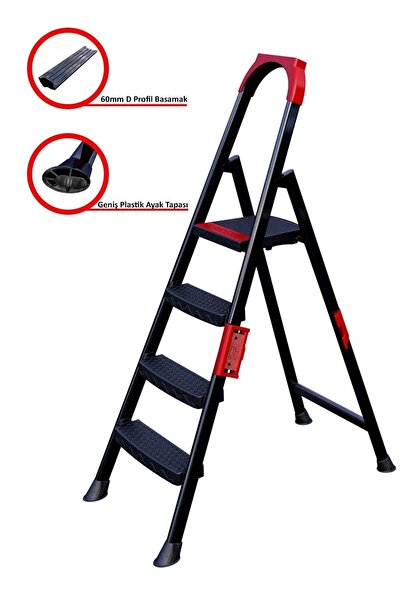 ERTEKPA Anka Plus 3+1 Basamaklı Metal Merdiven