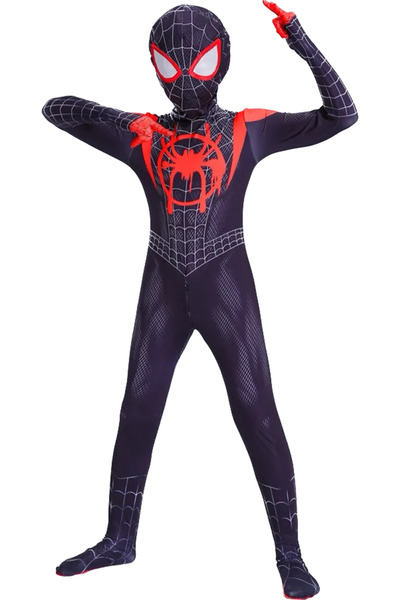 EvrikaUnity Costum Pentru Copii, Marvel, Spiderman, Miles Morales, Lycra, 5-6...