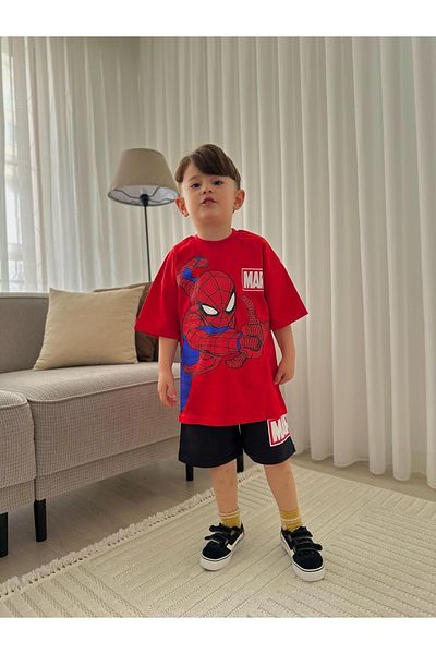öykümgaleria Boy's Summer Top and Bottom Set with Shorts