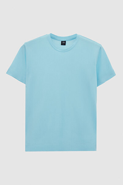 Tween Slim Fit Turkuaz %100 Pamuklu T-Shirt