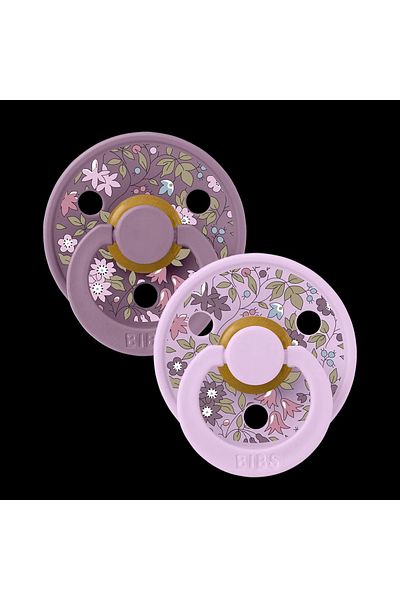 Bibs Purple Rose Pacifier 0-6 Months (Engraved with your baby's name)