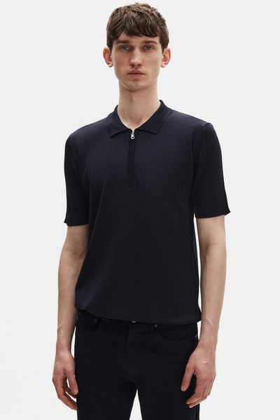 Tween Relaxed Fit Lacivert Yarım Fermuarlı Triko Kazak