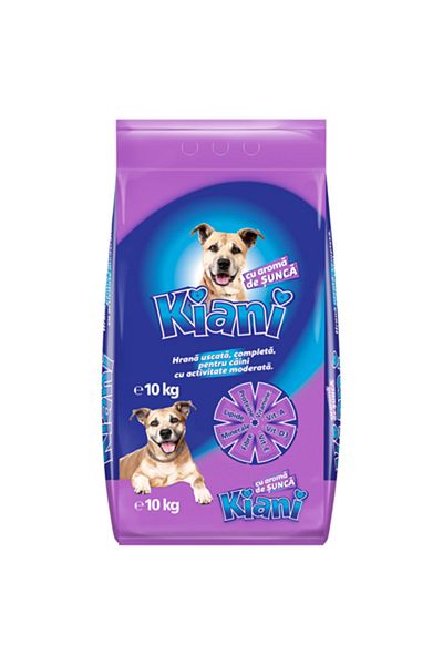 KİANİ Hrană uscată cu aromă de șuncă, mărime M/L, 10 kg, Kiani