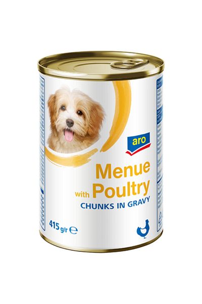 Aro Hrană umedă pentru câini cu pui, 12 x 415 g,