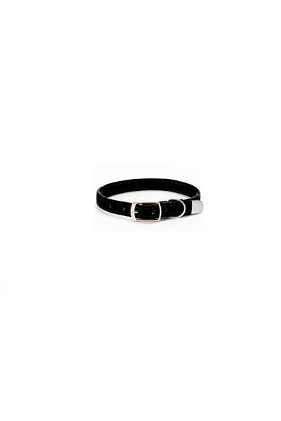 Nuxie Adjustable collar, for dogs and cats, velvet, 30 x 1 cm, black