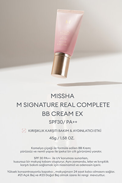 Missha Hassas Ciltler Için Çok Fonksiyonlu Bb Krem M Signature Real Complete B.b Cream Ex Spf30/pa No.21