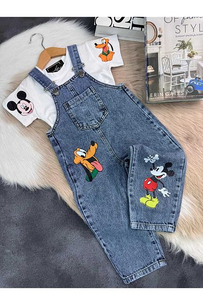 Mişsa Bebe Boy's Jeans Salopet 2 Piece Jeans