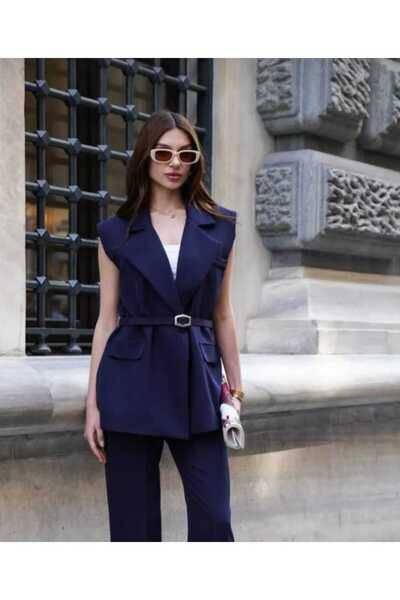 MissPul Blazer Astarlı Düğmeli Ceket Yelek