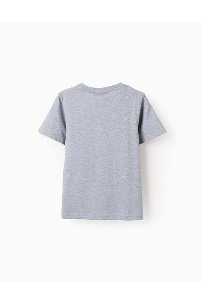 Ziddy Cotton T-shirt for Boys 'Minecraft', Grey