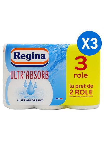 Regina KITCHEN TOWEL 2+1 ROLLS 3 STR ULTRA