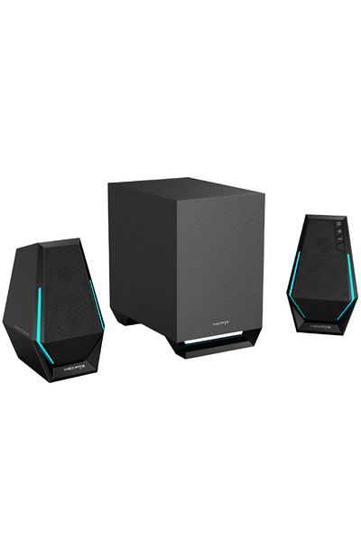 Edifier G1500 MAX Desktop Gaming Speakers With Subwoofer 2.1,RGB,BT5.3,USB,Type C,3.5MM AUX, Black
