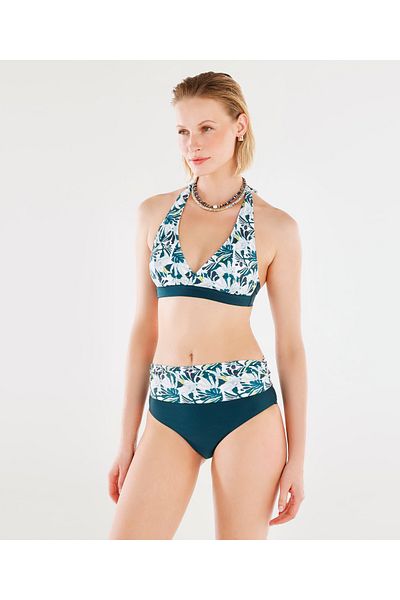 Yargıcı Double Breasted Bikini Top with Tie Detail